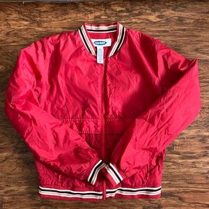 Vintage Old Navy red bomber jacket size medium